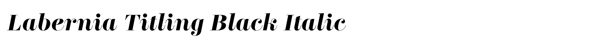 Labernia Titling Black Italic image